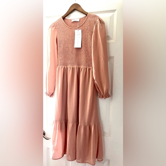 Jilly Box The Grace Midi Dress - Misty Rose - Picture 1 of 8